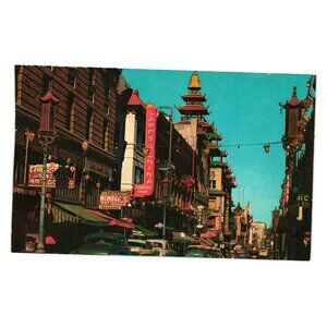 Grant Avenue Chinatown San Francisco Vintage Postcard USA Iconic Street Souvenir